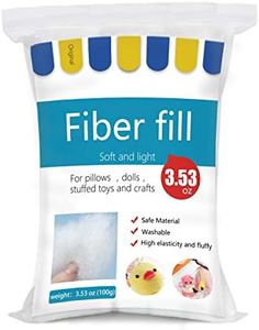 BUTUZE Premium Polyester Fiber Fill, High Resilience, for Stuffing Small Dolls, Part Pillow Comforter DIY, 100g/3.5oz, Recyclable