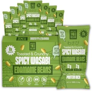 Where You Bean Edamame Beans Snack Spicy Wasabi - Dry Roasted Edamame Beans Keto Vegan Snacks - High Protein Snacks - Asian Snacks - Low Carb Snack Crunchy Edamame Healthy Snacks 0.9oz (Pack of 8) (Spicy Wasabi)