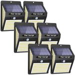 litogo [6 Pack] Solar Lights Outdoor Motion Sensor, 140 LED Solar Security Lights Waterproof, 3 Modes, Wireless Solar Powered Wall Lights Outside Lights for Garden Fence Door Yard Garage Pathway