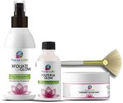 Planet Eden 70% Glycolic Acid Chemical Skin Peel Kit + Organic Botanical Peel Neutralizer and 1 oz Antioxidant Recovery Cream + Treatment Fan Brush