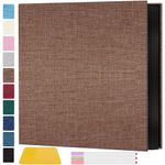 Zesthouse Photo Album Self Adhesive Pages, 60 Pages Magnetic Scrapbook Albums with Sticky Page, Photos Album Holds 8x10&5X7 & 4x6&6x8 & 3x5, Ideal for Family Wedding Baby,11''x10.6''/Black 60 Pages