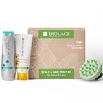 Biolage Scalp & Hair Reset Kit | Anti-Dandruff Shampoo 200ml + Anti-Frizz Conditioner 98g + FREE Scalp Massager