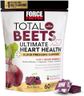 Force Factor Total Beets Ultimate Heart Health Chews for Blood Pressure Support, with Beetroot Powder, CoQ10, B Vitamins & Grapeseed Extract for Blood Flow & Energy, Black Cherry, 60 Soft Chews