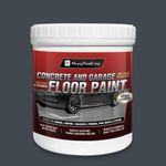 Professional Floor Paint Kit (Slate Dark Gray, 5 Gallon,800-1000 sq.ft) - Acrylic Concrete Coating for Garages & Basements | Single Component Formula | Scratch Resistant & Low VOC | Ready-to-Use