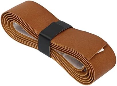 Leather Tennis Racket Grip Tape, Sweat Absorption Abrasion Accurate Gripping for Tennis and Badminton Rackets (Brown)