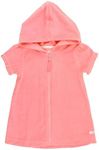 RuffleButts® Baby/Toddler Girls Terry Cloth Hoodie Swim Beach Cover Up Dress, Bubblegum Pink