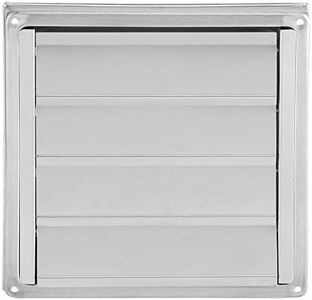 Maxmartt Dryer Vent Cover, Outdoor Louver Vent Hood, 100mm Stainless Steel Square Weather Wall Air Vent