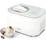 Iceman by Chefman Ice Cream Maker, No Pre-Freezing with Built-In Compressor, Makes Ice Cream, Froyo, Sorbet, Sherbet, Italian Ice, Frozen Yogurt, Digital Display w/ 3 Presets, 2 Pint Inserts Included