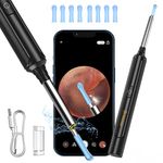 VITCOCO Ear Wax Removal, Wireless Ear Cleaner with 1296P HD Ear Camera and 4.5mm Ear Otoscope, Earwax Removal Tool with 6 LED Lights, Kids Adults Ear Cleaning Endoscope for iPhone Android Phones