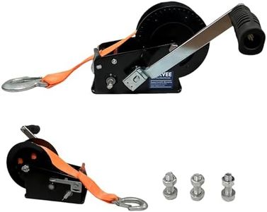 Garvee 3500lbs Heavy Duty Boat Trailer Winch with 33FT Strap, Dual-Speed 4:1/8:1 Gear Ratio & 2-Way Ratchet, Professional Hand Crank Winch for Pulling Boat, Trailer, Truck, RV, ATV, Jet Ski