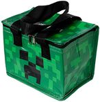 Puckator Cool Lunch Bag with Minecraft Creeper Design Made Out of Recycled Plastic Bottles - Insulated Lunch Bag for Women Men Children - Lunch Box Bag for Work & School - Beach Picnic Accessories