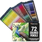 72 Colored Pencils Set, Numbered, with Metal Box - 72 Coloring Pencils for Adult Coloring Books