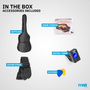 Max SHOWKIT Electric Acoustic Guitar Kit – Complete Beginner Set