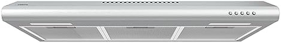 CIARRA Range Hood 30 inch Under Cabinet Ductless Vent Hood for Kitchen Stove Hood with 3 Speed Exhaust Fan in Stainless Steel