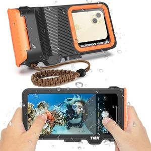 Professional Diving Waterproof Phone Case, Outdoor Swimming Snorkeling Surfing Underwater Touch Screen Photo Video Housing for iPhone 15 Pro Max Samsung S24 Ultra No More Than 6.9 Inch Smartphones