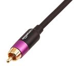 Amazon Basics 1 RCA Audio Cable for Subwoofer, Amplifiers, Active Speakers with Gold-Plated Plugs, Black, 2.44 m