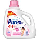 Purex Baby Soft, Hypoallergenic Liquid Laundry Detergent, 4.23L, 105 Loads, (1 bottle)