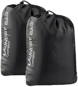 2Pack Large Travel Laundry Bag,Washable Dirty Clothes Organizer Storage Bag with Drawstring,Heavy Duty Gym Clothes Bag Multipurpose Bag Storage Hamper for Camp Home Dorm Hotel Laundromat Basket