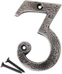 RCH Hardware NO-IR832-75 Iron House Number, 3 Inch, Antique Nickel