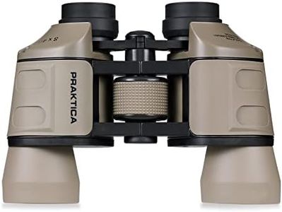 Praktica Falcon 8x40mm Porro Prism Field Sand Binoculars - Fully Coated Lenses, Sturdy Construction, Aluminium Chassis, Sharp Clear Image, Bird Watching, Sailing, Hiking, Sightseeing, Astronomy