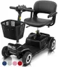 Vive 4 Wheel Mobility Scooter - Electric Powered Wheelchair Device - Compact Heavy Duty Mobile for Travel, Adults, Elderly - Long Range Power Extended Battery with Charger & Basket
