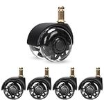Belle Vous Office Chair Replacement Castor Wheels (5 Pack) - 10 x 25mm Universal Casters - Safe for Hardwood Floors, Laminate & Carpet - Quiet Rolling