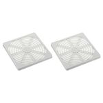 PATIKIL 120mm Fan Finger Grill, 2 Pack Grill Protector Guard Fan Protective Cover for 120x120mm Exhaust Fans for Equipment Computer DIY, White