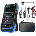 3-IN-1 2C53T Upgraded Oscilloscope Multimeter with 2 Channel, 50MHz Bandwidth & 250MS/s Sampling Rate, TRMS 19999 Counts Signal Generator, 13 Waveforms for Automotive/AC/DC Voltage Test, Data Export