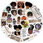 100Pcs Black Girl Stickers for Plan