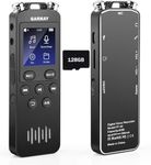 GARMAY Digital Voice Recorder 136GB 1536KBPS 9724Hours Recording Capacity 32H Battery Time Voice Activated Recorder with Playback Noise Reduction Dictaphone with Microphone Jack for Meeting Lecture