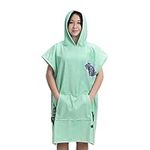 HOMELEVEL Kids Hooded Towel Poncho - Swimming Beach Changing Robe with Hood, Design, Pocket for Boys Girls Teenager - 60% Cotton 40% Polyester