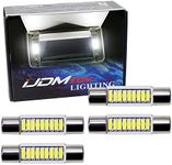 iJDMTOY 4pcs Extremely Bright 9-SMD 29mm 6614 LED Replacement Bulbs For Car SUV Truck Sunvisor Flips Vanity Mirror Lights, Xenon White