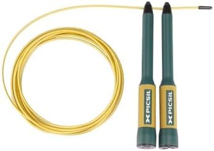 PICSIL Sphinx Corda da Salto Veloce, Rotazione a 360°, Sistema a Doppio Cuscinetto, Realizzata in ABS, Ideale per Allenamento in Casa, Boxe, Fitness e Condizionamento, Unisex (Dark Verde)