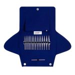 Addi Click Novel Lace Short Tip Set-8 PRS, 5 Cords, 1 Connector, Metal, Oine Size
