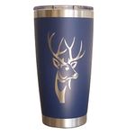 Deer Hunting Accessories,Navy 20oz Coffee Tumbler for Men, Travel coffee mug, Fathers day Gift for Hunter