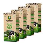 Akshayakalpa Organic Cow Milk (UHT) (1 Ltr (Pack of 4))