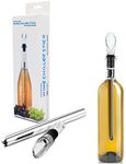 Iktu Wine Chiller, 3-in-1 Stainless Steel Wine Bottle Cooler Stick - Rapid Iceless Wine Chilling Rod with Aerator and Pourer - Perfect Wine Accessories Gift