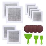 KOMINZZ 15pcs Wall Repair Kit Wall Repair Patch Plasterboard Patch Plaster Repair Wall Hole Filler Patch Self Adhesive Mesh Wall Patches 4/6/8Inch for Crack Drywall Repair with Putty Knife Sandpaper