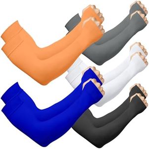 Arm Sleeves for Men/Women to Cover Arms Cooling UPF 50+ Compression Arm Sleeves for UV Blocking Protection,Two Style(Fingered/Fingerless) Options for Running Golf Basketball Football Biking