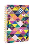 Doodle | The Happiness 2025 Wiro Bound Planner with Sticker Sheets | A5 | Hard Bound | Undated | Yearly, Monthly, Daily Planner Diary with Theme Based Activity Pages, Tear Away Note Cards & Quote Cards I To Do Lists I 216 Ruled Pages I 80 GSM (Magic Eye)