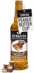 Syruvia Peanut Butter Cup Syrup for Coffee, Sweet Coffee Flavoring, 25.4 fl oz, Kosher, Gluten Free, Perfect for Lattes, Smoothies, Shakes, Drinks, Desserts, and More.