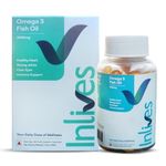 inLives Fish Oil Capsule For Men And Women, 60 Omega 3 Fish Oil Capsules (1000mg Omega 3 with 180 mg EPA & 120 mg DHA), for Brain, Heart, Eyes, and Joints Health