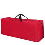 AmazingBag Oxford Cloth Heavy Duty Christmas Xmas Artificial Tree Storage Bag Soft Case, Water Resistant, Red (Medium)