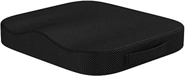 life hall Portable Seat Cushion Orthopedic Memory Foam Coccyx Lower Seat Cushion for Office Car Seats Back Pain Relief Cushion Great Office Chair Cushion (Black)