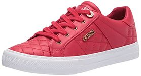 GUESS Women's Loven Sneaker, Red 610, 7