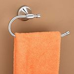 Plantex 304 Grade Stainless Steel Washbasin Towel Holder/Hand Towel Hanger/Napkin Ring for Kitchen/Bathroom Accessories (Chrome) Niko