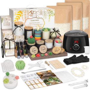 ZEROMX Candle Making Kit – 1200g Wax, Complete DIY Set