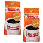 Dunkin' Donuts Hazelnut Ground Coffee (2-Pack), American Imported Roasted Kaffee, 340 Grams (12 Oz.) Per Bag (Available in 1 and 2-Packs)