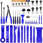 GOOACC 200Pcs Trim Removal Tool, Auto Push Pin Bumper Retainer Clip Set Fastener Terminal Remover Tool Adhesive Cable Clips Round Handle Crowbar Pry Kit Car Panel Radio Removal Auto Clip Pliers