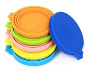 Comtim Pet Can Covers/6 Pack Silicone Dog Cat Food Can Lids/Universal Size Fit Most Standard Size Cans